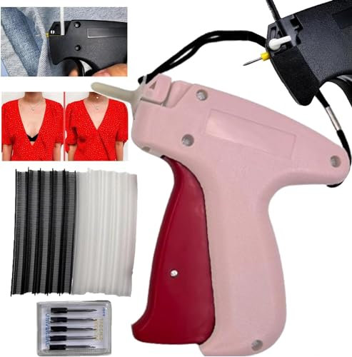 Quick Clothing Fixer, Mini Quick Repair Garment Sewing Machine, Quilt Tacking Gun, Instant Button Garment Connector, Schnellfixierer für Kleidung, Mini-Schnellreparatur (Pink)