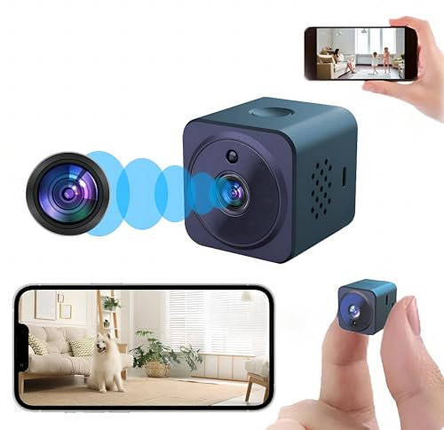 Mini caméra de surveillance 1080P Mini avec transmission en temps réel via une application mobile, caméra espion Full HD sans fil avec détection de mouvement et fonction d'enregistrement, caméra de su