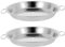 CIYODO Stainless Steel Plate Set 2pcs Steaming Dish Cooking Plate Steam Fish Veggies Easy to Move