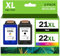 ECHALLENGE 21XL 22XL Patronen für HP 21 22 XL Druckerpatronen Kompatibel mitHP PSC 1410 DeskJet D1530 D1560 D2360 D2460 F335 F380 F390 F2180 F2290, for HP OfficeJet 4315 43 55 (2er-Pack)