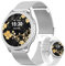 elfofle Smartwatch Damen mit Telefonfunktion, 1,32 IPS Touchscreen IP68 Wasserdicht mit 120 Sportmodi SpO2 Pulsuhr Menstruationszyklus Schlafmonitor Diamond Smart Watch für iOS Android (Silber)