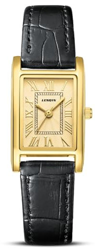 Uhr Damen Armbanduhr Damen Uhr mit Großen Ziffern Analog Quarzuhr für Frauen mit Lederband