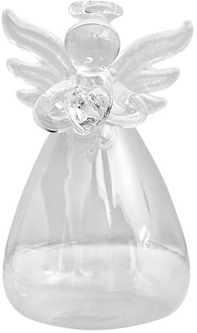 5 x 9 cm Engel klare Vasen – Engel Glasvase, halten Herz Engel Vase