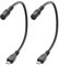 XMSJSIY DC 5.5 * 2.1mm to Micro USB Power Adapter Cable Cord 5V 3A DC 5521 Female to Micro USB 5 Pin Male Plug Charging Cable Connector for Cellphone,Table,MP3 and More - 20CM/7.8IN 2PCS