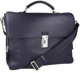 Prada Herren Blau Leder Aktentasche 2VB093