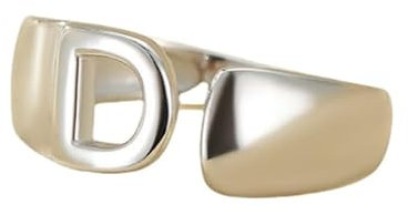 Ring Damen Silber 925 Silberner Initialenring,Verstellbar,Für Damen Und Herren,Statement-Alphabet,A-Z-Buchstabe,Siegelring,Personalisierbar,Verlobung,Hochzeit,Versprechensring,Schmuck Mit Geschenkbo