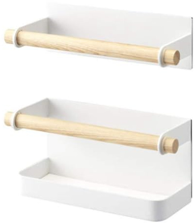 Sefdrert Wall Umbrella Holder Indoor Umbrella Rack Indoor Umbrella Rack Metal and Wood Japanese Umbrella Storage Shelf for Home-White