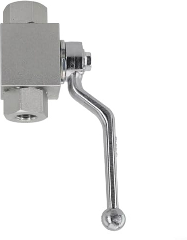 Gdfnmogo Hochdruck-Kugelhahn, hydraulisches Absperrventil, Kohlenstoffstahl, 2-Wege, 500 bar, MWP, Gewindeanschluss, für industrielle Sanitärsysteme (1/4)