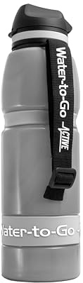 Water-to-Go Eco Active BPA-Free Water Filter Bottle & Purifier, 1L, Cloud | Removes 99.99% of viruses, bacteria, parasites, chemicals & microplastics. BPA-free, leakproof - travel, hiking & cycling.