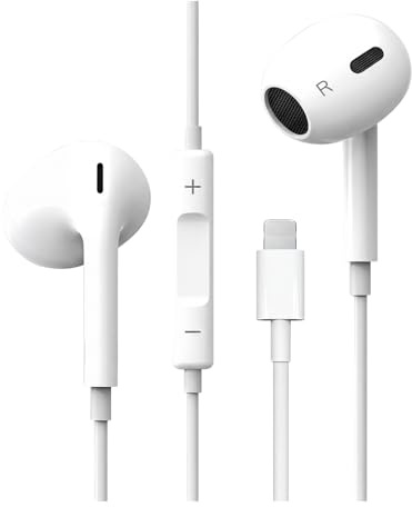 In-Ear Kopfhörer für iPhone,HiFi Audio Stereo kopfhörer mit kabel,headphones mit mikrofon und Lautstärkeregelung kompatibel mit iphone 14/14 Pro/14 Pro Max/13Pro/12 Mini/SE/11/X/XS Max/XR/8/7 Plus iOS