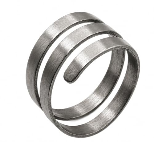 Antica Fucina Rho® Verstellbarer Ring aus Reintitan | Fein und minimalistisch – 0,8 mm Materialstärke | Handgefertigt in Italien | Für Damen und Herren | Unisex