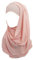 Lina & Lily Bubble Chiffon Damen Muslim Hijab Kopftuch Schal Turban, Stoff Leicht Undurchsichtig (Pfirsich)