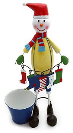 Gall&Zick Blumentopf Pflanztopf Übertopf Topf Figur Weihnachten Elch Schneemann Dekoration (Schneemann)