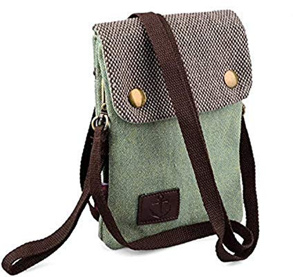iwobi Mini Sacs Bandoulières Pochette Téléphone Portable,Femmes Lâche Petit Sacoche Voyage pour iPhone 7 Plus et Samsung Galaxy S8