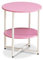 Axdwfd Table pliante Table d'appoint, Petit Table basse Petit Table ronde 2-Tier Sofa Side Table d'appoint Cabinet Chambre lit Table pratique mobile guéridon (Color : Pink)