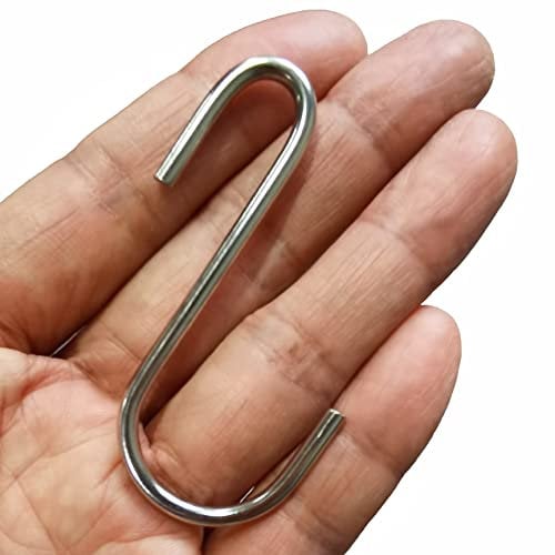 Aniworld Confezione da 10 Ganci a S Resistenti per Pentole e Pentole, Ganci a Forma di S per Utensili da Cucina Pentole Vestiti Borse Asciugamani Piante WC