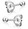 Materia Ohrstecker Silber 925 klein - 3mm Damen Herren Ohrringe Kugel für Ohrknorpel Ohr oben SO-434-3mm