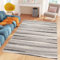 TAPISO Cosmo Teppich Kurzflor Schwarz Grau Creme Meliert Verwischt Wohnzimmer Schlafzimmer Moderner Design ÖKOTEX 160 x 220 cm