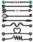 Rajnard 14G Edelstahl Industrial Piercing Barbell schwarz 38mm Industrial Bar Cartilage Piercing Ohr Körper Piercing Schmuck 8 STK