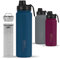720°DGREE Edelstahl Thermo Trinkflasche 710ml “noLimit” +Früchtebehälter - Auslaufsicher, Kohlensäure geeignet, BPA-Frei - Isolierflasche mit Schraubverschluss für Sport, Fahrrad, Fitness +Sportdeckel