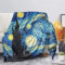 SEANATIVE Mikrofaser-Decken, superweicher Plüsch-Fleece-Überwurf, Decke mit Van Gogh, Sternennacht, Galaxie, Malerei, Künstler-Design, Sofabezug, gemütlich, warme Decke, 3XL