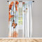 ABAKUHAUS Blumen Vorhänge, Natur Themen Monarch Schmetterlinge fliegen Lily auf dem Lake Therapy Spa, Fensterbehandlungen 2 Panel Set für Wohnzimmer Schlafzimmer Dekor, 75 x 245 cm, Dunkelorange