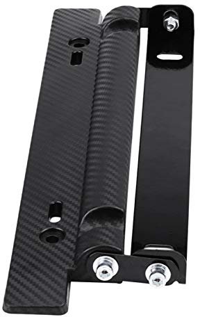 Car License Plate Frame Holder Universal Carbon Fiber 180° Angle Adjustable Car License Plate Frame Holder Mount Bracket