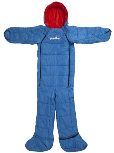 VFM - Wearable Sleeping Bag Blue Adults Large/Xl - Winter Warmer -Thick - Padded - Camping - Festivals - Outdoor Leisure- Fishing - Survival Equipment