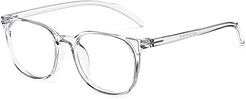 ANRRI Blaulicht-Schutzbrille, rund, leicht, Brillengestell, Filter für Blaulicht, Computerspielbrille, grauer Rahmen für Damen und Herren