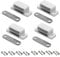 WARESHARK Cupboard Door Magnets 4 Pack White Magnetic Door Catch Stainless Steel Small Cabinet Magnetic Catches and Latches for Kitchen Wardrobe Magnets Door Closers Magnet Closure