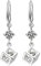 ZESLIV Damen lange Ohrringe hängend 925 Silber Ohrstecker Würfel Strass Modeschmuck Ohrhänger