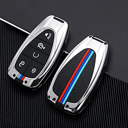 WSWJDW Alliage de Zinc clé de Voiture Couverture Porte-clés Anneau Porte-clés Sac, adapté pour Chevrolet Chevy Camaro Malibu Cruze Spark Volt Bolt Trax Sonic 2016-2020,9