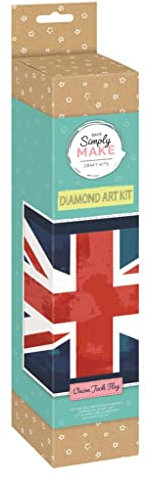 Simply Make docrafts Diamond Art Kit - Union Flag, for Adults, Children, Older Kids, Teenagers, Girls, Perfect Hobby Craft Kit