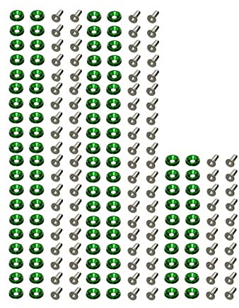 STONEDER Grüne 6 mm Schutzblech-Stoßstange, Kunststoffverkleidungen, Unterlegscheiben, Schrauben für Go-Kart, ATV, Quad, Pit Dirt Bike (10 Stück)