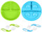 Vicloon Lot de 2 Assiettes en Silicone avec Ventouse pour Bébé, Assiette Divisées pour Tout-petits l'auto-alimentation, Antidérapantes, Passe au Lave-vaisselle et au Micro-ondes