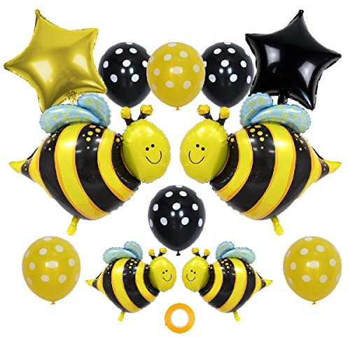 Süße Biene Luftballon Bienen Deko Tierballon Gelb Schwarz Folienballon Animal Balloons Geburtstagsballons Biene Luftballon Biene Folienballon Geburtstag Deko Großes Bienen Luftballon Set Biene Ballon