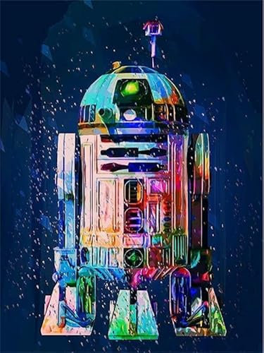 5D DIY Star Anime Wars,Kit de pintura de diamantes, punto de cruz para adultos y niños, manualidades para decoración de pared del hogar, 12x16 pulgadas