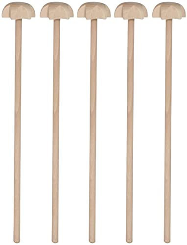 teemando® 5 X Quirl aus Buchenholz, 30 X 4 cm