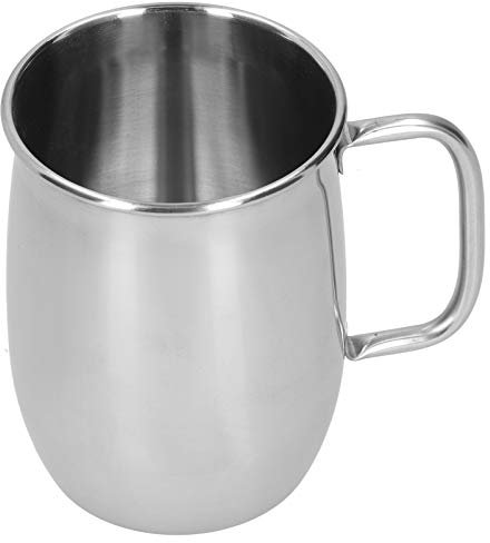 Chope à bière, chope à bière en acier inoxydable avec poignée tasse à café en métal pour boissons chaudes et froides, 1000 ml
