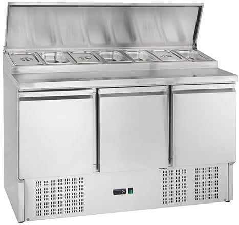 GastroHero Table de préparation ECO 1365 pour 7 bacs x 1/3 GN | CHR Fournitures de la restauration
