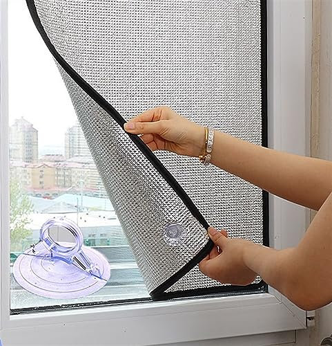 Wärmeisolierung Reflektierende Dachfenster Folie, uv-Schutz Sonnenschutzfolie Fenster Innen Oder Außen, Sichtschutzfolie Fenster, Hitzefolie Fenster, Aluminisierte Hitzeschutz ( Größe : 50x80cm )