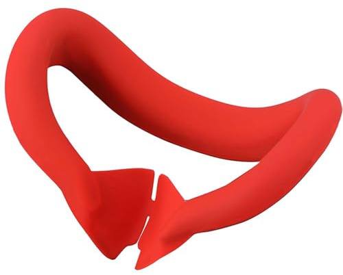NUHFUFA Masque facial en silicone pour casque de réalité virtuelle compatible avec Quest 3, coussinet d'interface faciale en forme de V, coussinet de nez anti-fuite, résistant à la transpiration et