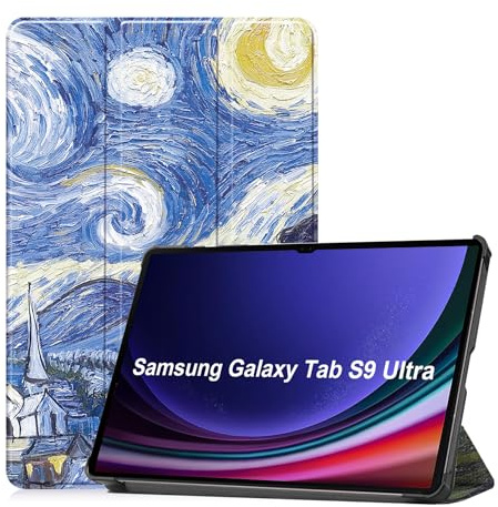 Lobwerk Schutzhülle für Samsung Tab Galaxy S9 Ultra SM-X910 SM-916B 14.6 Zoll Slim Case Etui mit Standfunktion und Auto Sleep/Wake Funktion