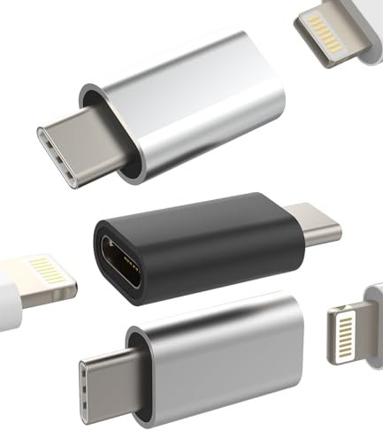 Adaptador Tipo C a Lightning Hembra (3 Pack)USB C Jack Macho Accesorios Cargador Cable Conversor Para Apple iPhone15 Pro Max Plus Para iPad 10 Air4/5 Compatible con Samsung Adapter Type-C Convertidor