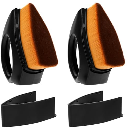 Fantasyon Car Tire/Tyre Shine Applicator With Case, 2Pack Detailing Tyre Dressing Applicator Precision Tyre Gel Applicator, Easy Use Tyre Dressing Brush with Handle - Brown