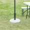 casa.pro Sonnenschirmständer Bitritto Betonsockel 20 kg Sonnenschirmhalter für Schirmstöcke Ø34/39/49/55 mm Sonnenschirmfuß Ø45 x 6 cm inkl. Adapterringe Steinoptik, weiß