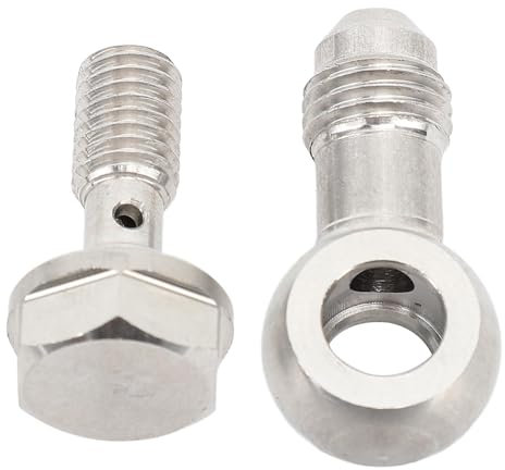 Banjo Bolt Adapter, M8 X 1.25mm to AN4 Banjo Bolt Kit High Bearing Capacity Stainless Steel Fitting with Washer