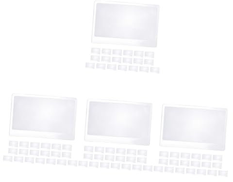Gogogmee 80 STK Fresnel-Lupe lupenglas vergrößerungsglas Lesehilfe speisekarten Kreditkartenlupe Lupen für Senioren Lupe Kinder dünne Fresnel-Linse lesezeichen 3-fache Lupe Lupenbrille PVC