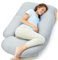 momcozy Pregnancy Pillows with Cooling Cover, U-Shaped Full Body Maternity Pillow for Side Sleepers 57 Inch - Support for Back, Hip, Belly, Legs for Pregnant Women