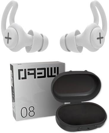 QKEPCY Ohrstöpsel Schnarchen Ohropax Gute Nacht Ohrenschutz Gehörschutz Schlafen Silikon Ohrstöpsel Schallwerk Gehörschutz Ohrstöpsel Konzert Ohrstöpsel Flugzeug(Grau)